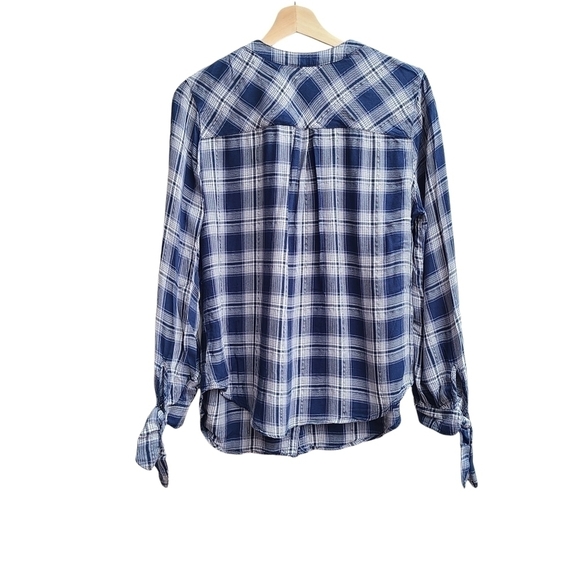 Como Vintage Plaid Button-down with Metallic Threading, Size Large - Picture 2 of 10